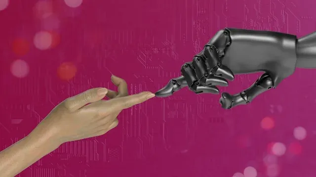 hand human and robot